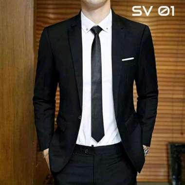 JAS FORMAL PRIA JAS NIKAH JAS WISUDA JAS HITAM PRIA JAS KANTOR JAS RESMI BAHAN JETBLACK Hitamslimfit