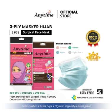 ANYTIME Masker Hijab Cantik & Fashion Terbaru Isi 5 1 sachet