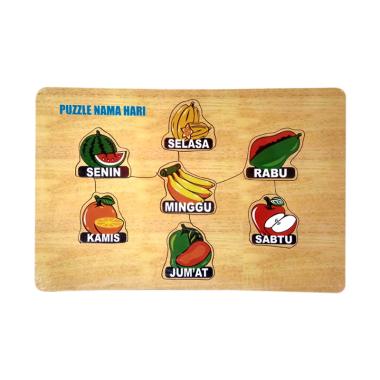 Mainan Kayu Pintar Nama Hari Puzzle