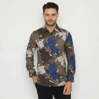 Platini Kemeja Batik Pria Lengan Panjang biru 460522 XXL