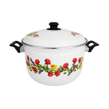 Maspion Orientalo Stockpot Enamel Panci - Putih [40 cm] Putih