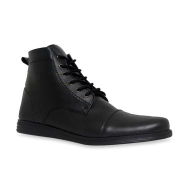 D-Island Shoes Office High Loafers Sepatu Pria - Black