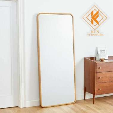 standing mirror cermin berdiri full jati solid 80 x 180