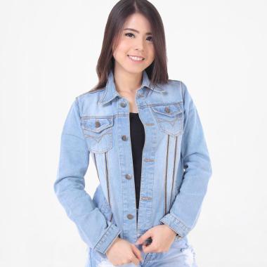 JSK Jeans 3337 Jaket Jeans Wanita - Biru Muda