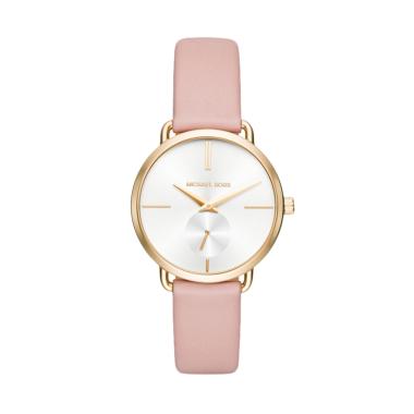 Michael Kors MK2659 - SL Portia Leather Jam Tangan Wanita - Pink Peach