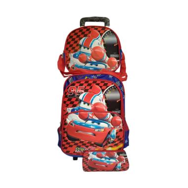Cars 0930010735 Trolley 3 in 1 Backpack Tas Sekolah Anak