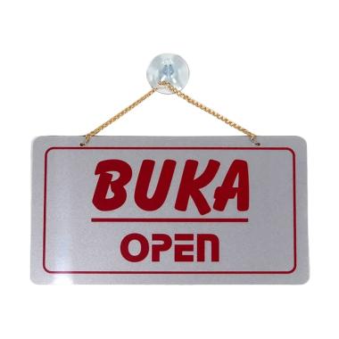 Loving Shopz Buka Tutup Open Close Sticker Pintu Silver