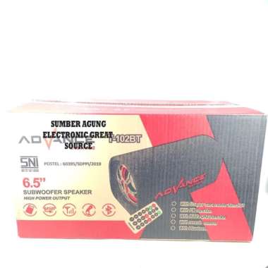 T102BT Advane Speaker Aktif Subwoofer 6.5inch Bass DC 12V AC 220V