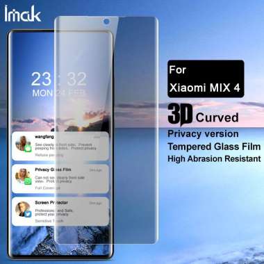 Tempered Glass Xiaomi Mix 4 / Mi Mix 4 IMAK 3D Privacy Anti Spy Screen Protector Transparent
