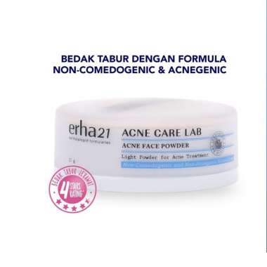 ERHA Acne Face Powder 21gr - Bedak Tabur Jerawat - Bedak Tabur Kulit Sensitif dan Berjerawat - Bedak