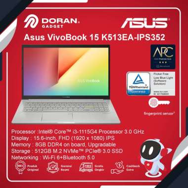 Laptop Asus VivoBook K513EA-IPS352 [i3-1115G4/ 8GB/ 512GB SSD/ Intel UHD/ 15.6 Inch IPS FHD/ Win10/ 