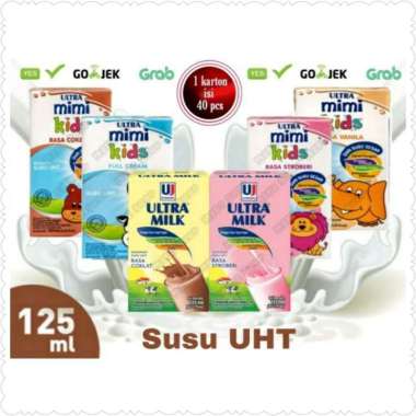 Promo Harga Ultra Mimi Susu UHT Full Cream 125 ml - Blibli