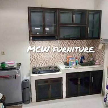 LEMARI DAPUR GANTUNG/KITCHEN SET ALUMINIUM-PINTU DAPUR CORRAN. MULTICOLOUR
