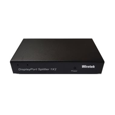 Wiretek Displayport Splitter [2 Port] Black