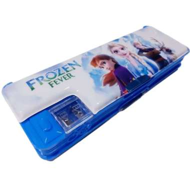 KOTAK PENSIL MAGNET 2 SISI / PENCIL CASE PLUS RAUTAN BERKARAKTER KARTUN. MURAH PP2021-01 FROZEN