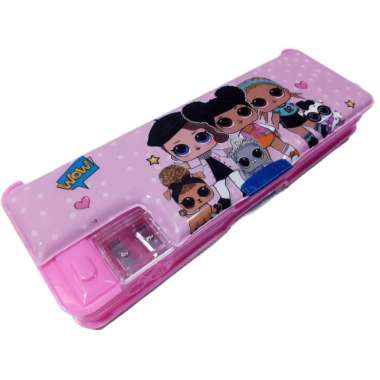 KOTAK PENSIL MAGNET 2 SISI / PENCIL CASE PLUS RAUTAN BERKARAKTER KARTUN. MURAH PP2021-01 LOL