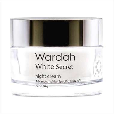 Wardah White Secret Night Cream 30g - Cream Pemutih Wajah Glowing / Krim Malam Wardah / Cream pemuti