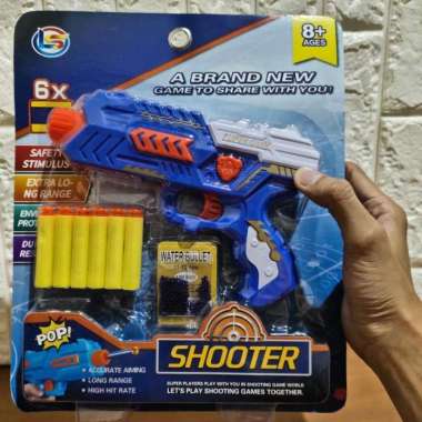 Mainan Tembakan Nerf Shooter Pistol Peluru Water Gel
