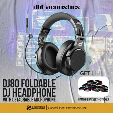 dbE DJ80 Foldable DJ Headphone with Detachable Microphone