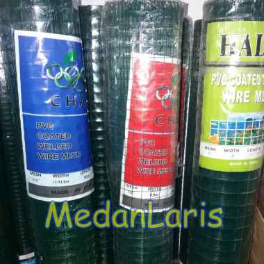 Kawat Loket Hijau 1" RAM PVC Welded Wire Mesh - Kawat Ayakan Kandang hijau