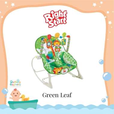 Right Start Rocker Baby Bouncer / Tempat Duduk Bayi Green Leaf