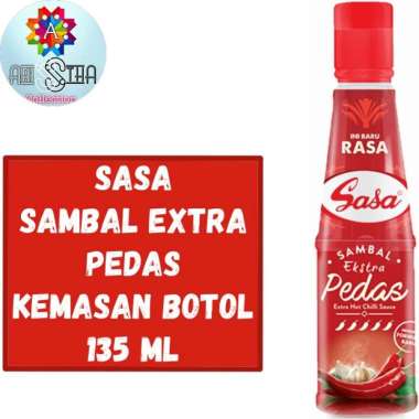 Sasa Saus Sambal Kemasan Botol 135 ML Extra Pedas