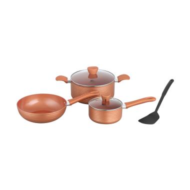 Vicenza Wave Cookware Set V833 Set Peralatan Masak Brown