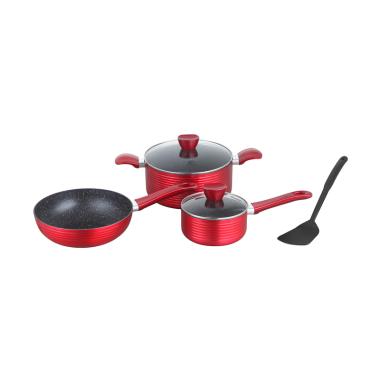 Vicenza Wave Cookware Set V833 Set Peralatan Masak Red