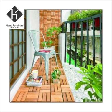 PARKET KAYU JATI ( PAKET HEMAT isi 10pcs ) DECKING TILE / LANTAI KAYU / LANTAI KAYU JATI / UBIN KAYU