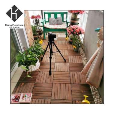 PARKET KAYU JATI ( PAKET HEMAT isi 10pcs ) DECKING TILE / LANTAI KAYU / LANTAI KAYU JATI / UBIN KAYU