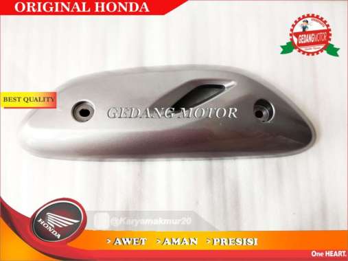 TUTUP TAMENG PELINDUNG KNALPOT SCOOPY 2020 2021 SILVER ORI AHM