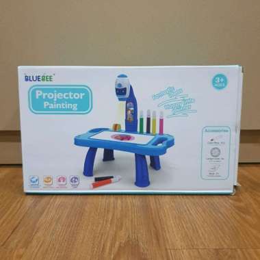 Mainan Edukasi Anak Menggambar & Mewarnai Kids Drawing Projector Blue