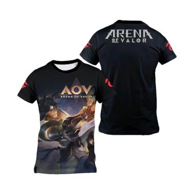 Kaos Urban Custom E-Sport Game Arena Of Valor Jersey Olahraga Unisex [AOV - Az0090] S Black