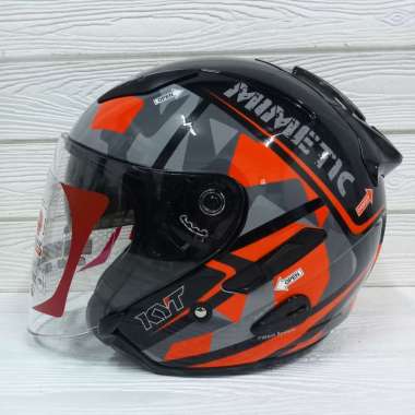 Helm Kyt Galaxy Flat R Seri 4 Red Double Visor Helmet XL