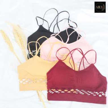 Aily FR52 Seamless Bra Knit Wanita Pink