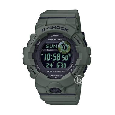 CASIO G-Shock G-Squad Bluetooth Sports Mobile Link Jam Tangan Pria [GBD-800UC/ Original] Army Green