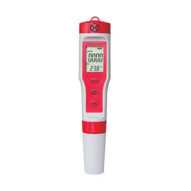 Mediatech ATC 9908 - 1900134 Waterproof Auto Calibrate PH TDS EC Temp Meter Merah