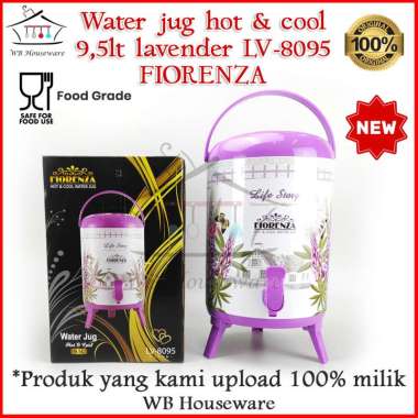 water jug fiorenza motif Lavender 9.5liter LV-8095 / dispenser air / termos air panas tahan lama