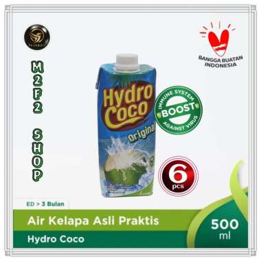 Minuman Air Kelapa Hydro Coco Original - 500 ml (Kemasan 6 Pcs)