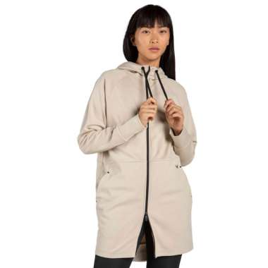 SOC W Reform Long Hood Jacket SOCJ011|Jaket Yoga Fitness Wanita Muslim XS Beige