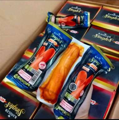Kanzler Sosis Single 1 Box Hot (ISI 12 PCS)