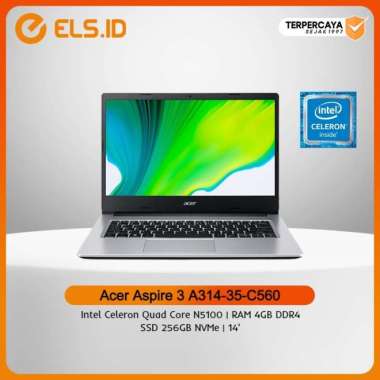 Acer Aspire 3 A314-35-C560 - Silver [Celeron N5100-4GB-SSD 256GB]