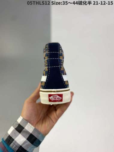 blue high top vans shoes