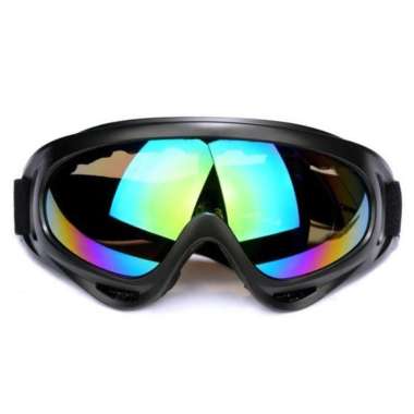 Kacamata Goggle Ski Tactical Sepeda Motor Pelindung Mata Lensa Wide UV PElangi