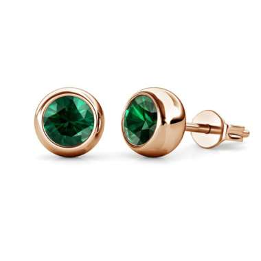 Birth Stone Moon RG Earring Anting Crystal by Her Jewellery - Emerald