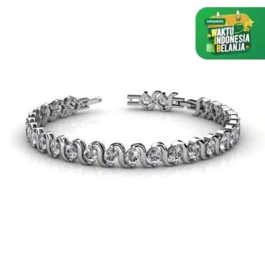 Spiral Bracelet - Gelang Crystal by Her Jewellery White Gold