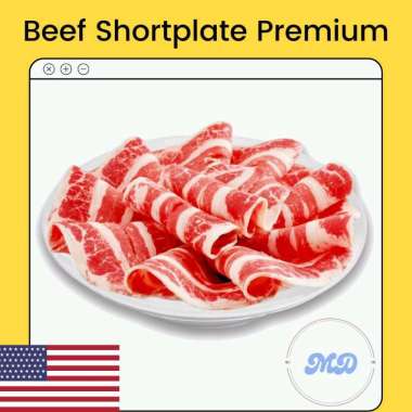 US SHORTPLATE BEEF PREMIUM /DAGING SLICE SHABU SHORTPLATE/ DAGING SLICE SHORTPLATE US TERMURAH/ SLICE BEEF US SHORTPLATE SUKIYAKI YAKINIKU SHABU 500 gr