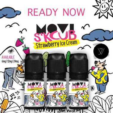 S'Kcub Strawberry Ice Cream Salt Nic 30ML by MOVI - Liquid Bucks 10MG