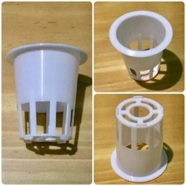 Netpot Putih 5cm Tebal Premium Glossy Net Pot untuk Gully Trapesium NFT Hidroponik DLL