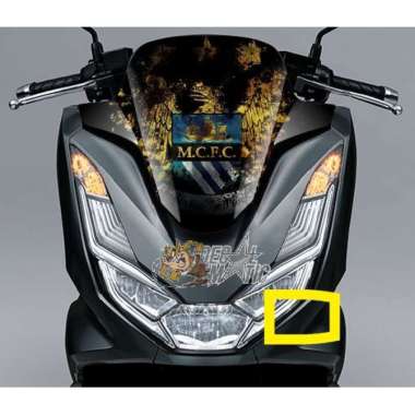 Sticker Windshield Visor TAmeng Kaca Depan Visor Motor Honda PCX 160 2021 Mancheter City B